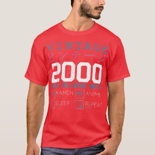Camiseta Retro Otaku Kanji Vintage 2000 Cumpleaños Ramen An