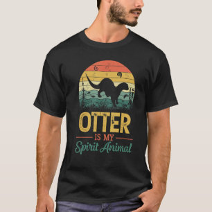 Camiseta Retro Otter es mi animal espiritual animal de mar