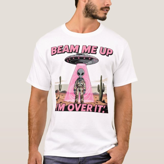 Camiseta Retro OVNI Alien (Anverso)