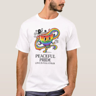Camiseta Retro Pacífica Copa de Café Arcoíris Orgu