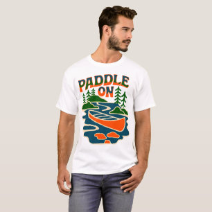 Camiseta Retro Paddle En Canoe Outdoor Adventure DesT-Shirt