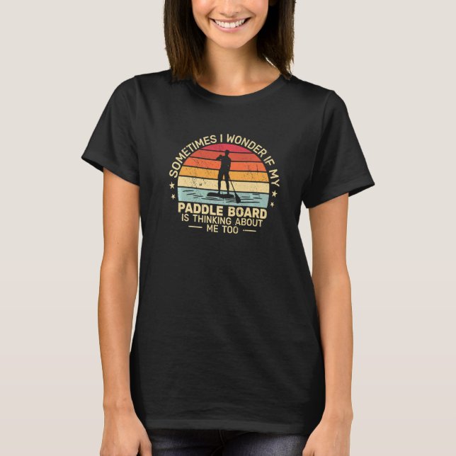 Camiseta retro paddleboarding Paddle Board Stand Up Paddlin (Anverso)