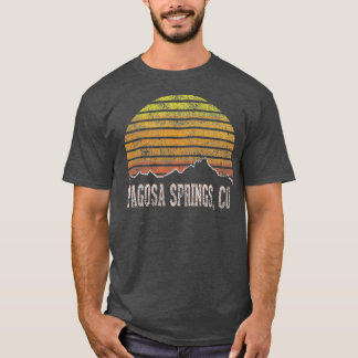 Camiseta Retro Pagosa Springs Colorado Mountain Sunset