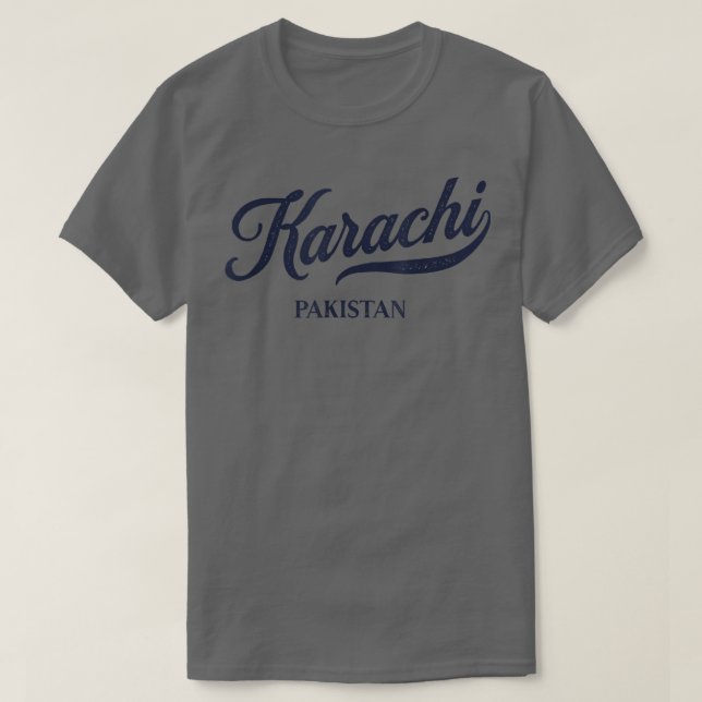 Camiseta Retro Pakistan City  Vintage Karachi  (Diseño del anverso)