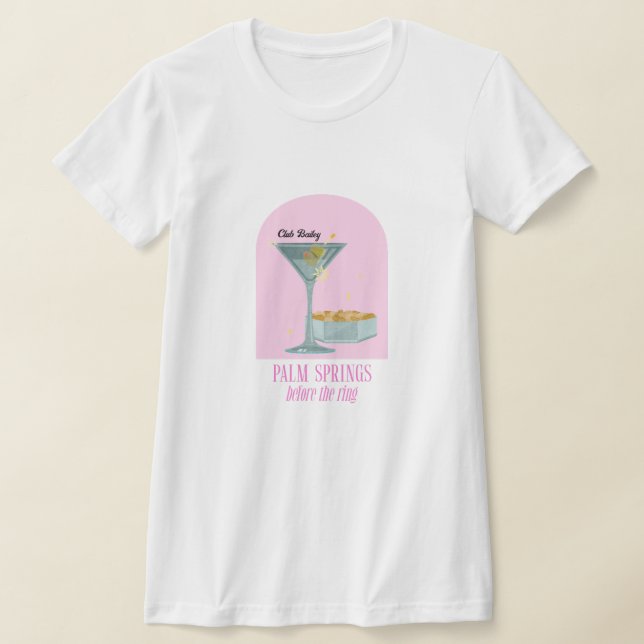 Camiseta Retro Palm Springs Bachelorette Party (Distribución)