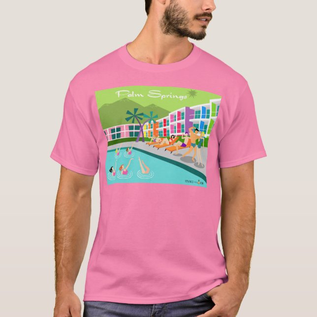 Camiseta Retro Palm Springs Hotel T-Shirt (Anverso)