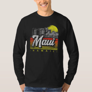 Camiseta Retro Palm Trees Tropical Hawaiano Summer Sunset M