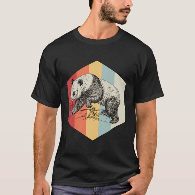 Camiseta Retro Panda Bear (Anverso)