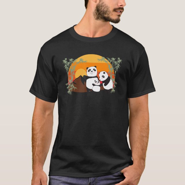 Camiseta Retro Panda Bear Animal Retro Vintage (Anverso)