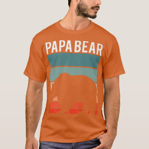 Camiseta Retro Papa Bear Senderismo Camping Lover New Dad A