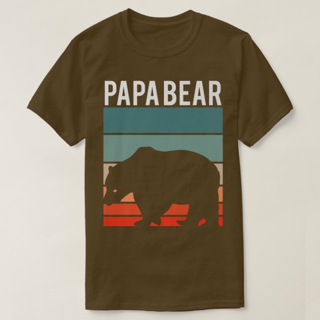 Camiseta Retro Papa Bear Senderismo Camping Lover New Dad A (Diseño del anverso)