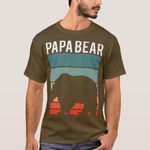 Camiseta Retro Papa Bear Senderismo Camping Lover New Dad A