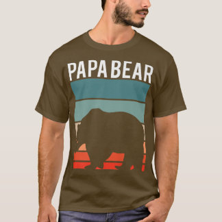 Camiseta Retro Papa Bear Senderismo Camping Lover New Dad A