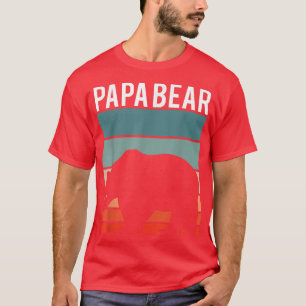 Camiseta Retro Papa Bear Senderismo Camping Lover New Dad A