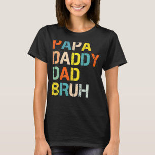 Camiseta Retro Papa Daddy Dad Bruh Día del Padre