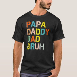 Camiseta Retro Papa Daddy Dad Bruh Día del Padre