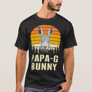 Camiseta Retro PapaG Bunny Face Con Gafas De Sol, Easter Ma