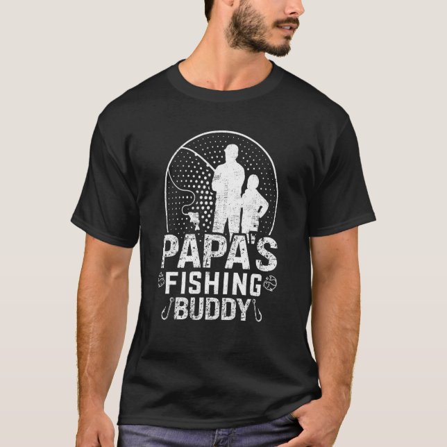 Camiseta Retro Papa's Fishing Buddy  Fishing 1 (Anverso)