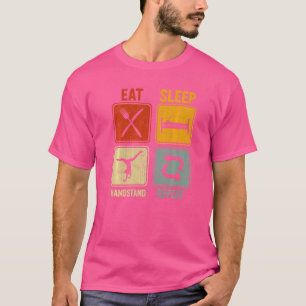 Camiseta Retro Para Gimnast Comer El Mango De Sueño Repetir