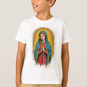Camiseta retro para niños de la Virgen María
