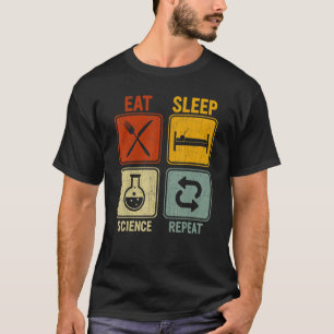 Camiseta Retro Para Que Los Científicos Coman Sueño Ciencia