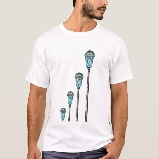 Camiseta Retro parking meter (Anverso)