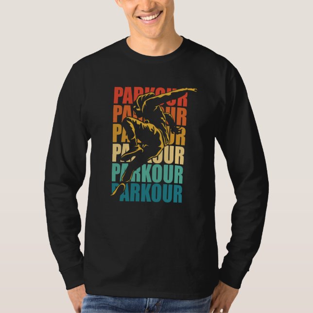 Camiseta Retro Parkour Free Running Parkour (Anverso)