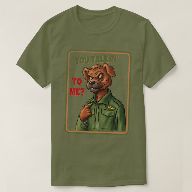 Camiseta Retro Parody Dog – You Talkin’ to Me? (Diseño del anverso)
