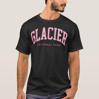 Camiseta Retro Parque Nacional Glaciar Preppy Throwback