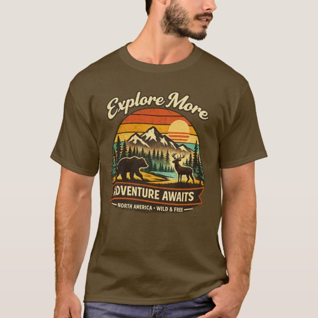 Camiseta Retro Parques Nacionales – Explora Más Av (Anverso)