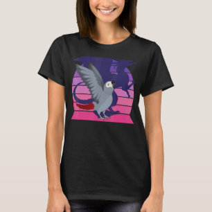 Camiseta Retro Parrot I Dragón alado I Loro Gris Africano