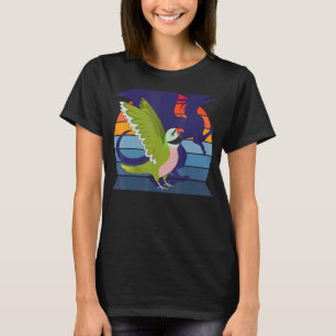 Camiseta Retro Parrot I Dragón alado I Mustache Parakeet
