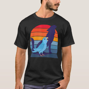 Camiseta Retro Parrot I Howling Wolf I Gritando Blue Parro