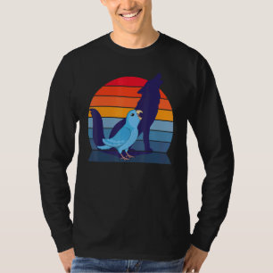 Camiseta Retro Parrot I Howling Wolf I Gritando Blue Parro