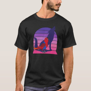 Camiseta Retro Parrot I Howling Wolf I Gritando Ecl Femenin