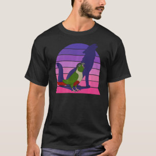 Camiseta Retro Parrot I Howling Wolf I Gritando Green Chee