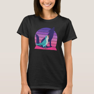 Camiseta Retro Parrot I Howling Wolf I Gritando Monje Azul
