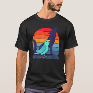 Camiseta Retro Parrot I Howling Wolf I Gritando Turquesa