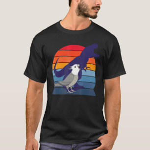 Camiseta Retro Parrot I Tyrannosaurus Rex I Gritando Gris