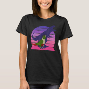 Camiseta Retro Parrot I Tyrannosaurus Rex I Gritando Verde