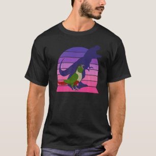 Camiseta Retro Parrot I Tyrannosaurus Rex I Gritando Verde