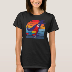 Camiseta Retro Parrot I Tyrannosaurus Rex I Scarlet Macaw