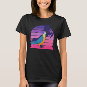 Camiseta Retro Parrot I Unicorn I Blue tropee Macaw