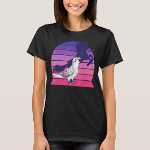 Camiseta Retro Parrot I Unicorn I Gritando a Budgie Blanca