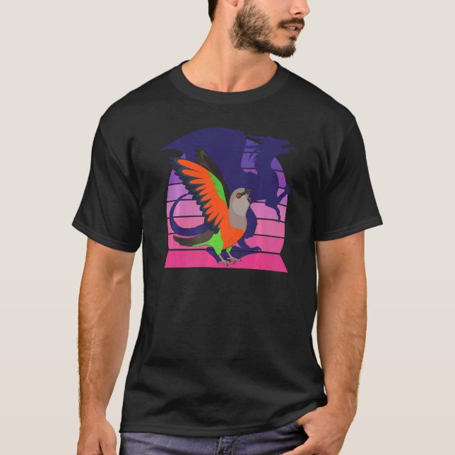 Camiseta Retro Parrot I WingDragon I Gritando Red Belli (Anverso)