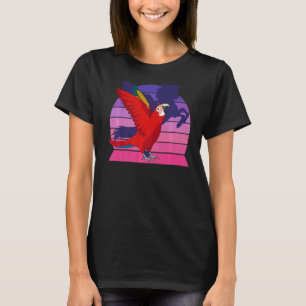 Camiseta Retro Parrot I Wingu Unicorn I Scarlet Macaw