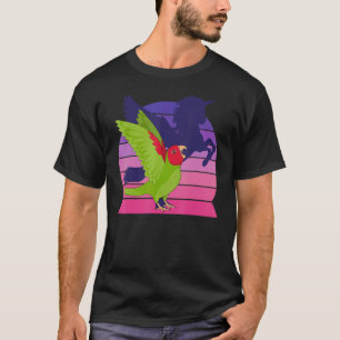 Camiseta Retro Parrot I Wingu Unicornio I Grito máscara roj