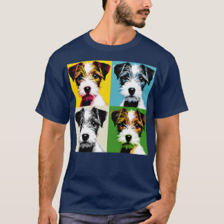 Camiseta Retro Parson Russell Terrier Art Cuppy 1