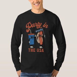 Camiseta Retro Party In The Usa 4th Of July America Patriot