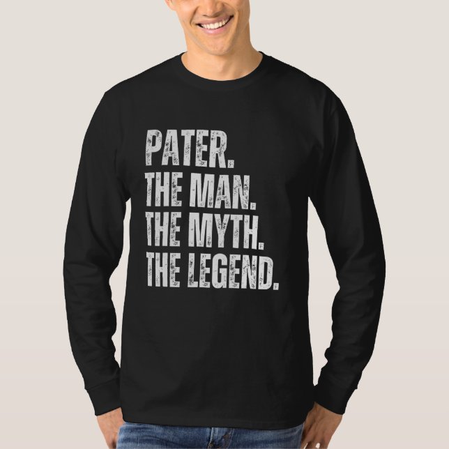 Camiseta Retro Pater the Man the Myth the Legend Pops Prese (Anverso)